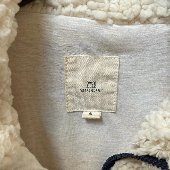 Thread & Supply 1/4 Zip Faux Sherpa Pullover - Picture 4 of 5